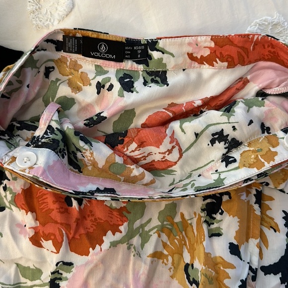 VOLCOM Women's Surfbird Skirt floral genuine wrap skirt 100% modal XS - Picture 6 of 6